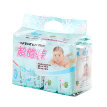 Cheap 25pcs natural mini baby wet wipes non alcohol soft wipes